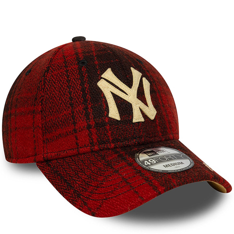 ニューエラ 49FORTY 海外取寄 ニューヨーク ヤンキース ラルフローレン MLB FITTED CAP RED PLAID