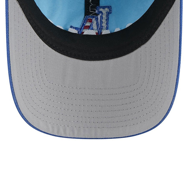 海外取寄 ニューエラ キャップ 9TWENTY ロサンゼルス ドジャース 2025 MLB JULY 4TH STARS N STRIPES ADJUSTABLE CAP LIGHT BLUE