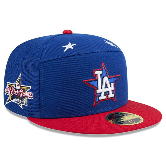 海外取寄 2025 MLB オールスターワークアウトモデル ニューエラ キャップ 59FIFTY ロサンゼルス ドジャース 2025 MLB ALL-STAR GAME WORKOUT SPLIT PANEL FITTED CAP ROYAL BLUE