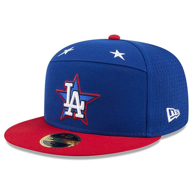 海外取寄 2025 MLB オールスターワークアウトモデル ニューエラ キャップ 59FIFTY ロサンゼルス ドジャース 2025 MLB ALL-STAR GAME WORKOUT SPLIT PANEL FITTED CAP ROYAL BLUE
