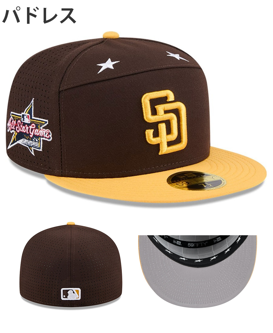 海外取寄 2025 MLB オールスターモデル ニューエラ キャップ 59FIFTY 2025 MLB ALL-STAR GAME SPLIT PANEL FITTED CAP