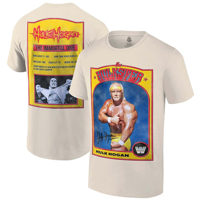 ハルク ホーガンモデル 海外取寄 RIPPLE JUNCTION Tシャツ HULKSTER VINTAGE SPORTS CARD T-SHIRT TAN
