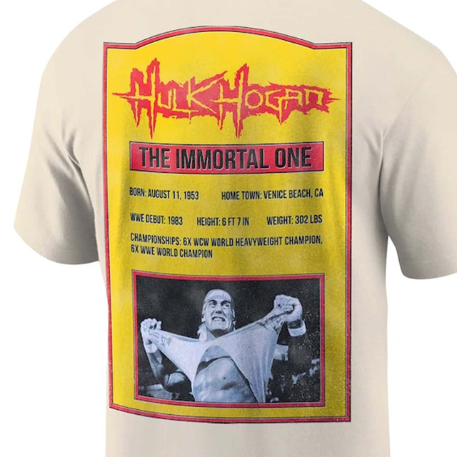 ハルク ホーガンモデル 海外取寄 RIPPLE JUNCTION Tシャツ HULKSTER VINTAGE SPORTS CARD T-SHIRT TAN