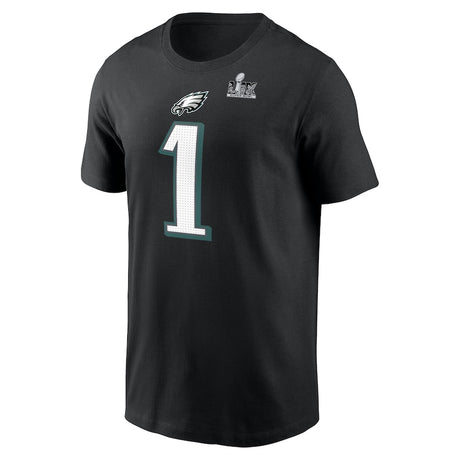 第59回スーパーボウル進出記念 海外取寄 ナイキ ジェイレン ハーツ  フィラデルフィア イーグルス NFL SUPER BOWL LIX PLAYER NAME&NUMBER T-SHIRT BLACK