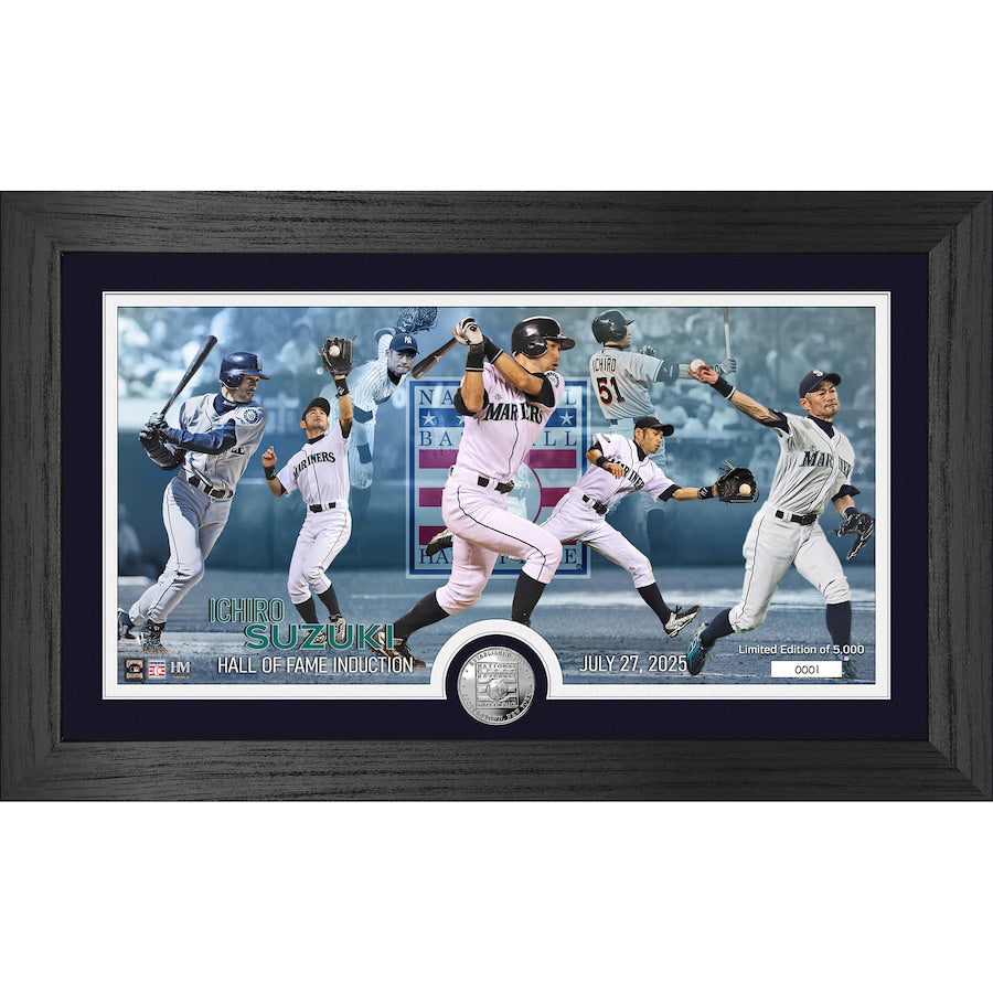 イチロー選手 HALL OF FAMEモデル 海外取寄 額入りコラージュフレーム パノラミックフォト