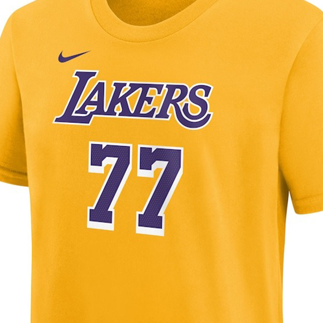 子供用 海外取寄 ナイキ Tシャツ ルカ ドンチッチモデル Tシャツ YOUTH 2024-25 ICON EDITION NAME&NUMBER T-SHIRT GOLD