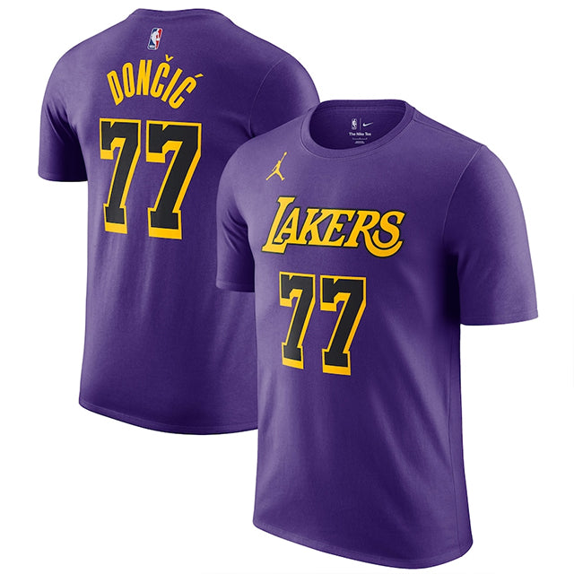 海外取寄 ルカ ドンチッチモデル ジョーダンブランド Tシャツ 2024-25 STATEMENT EDITION NAME NUMBER T-SHIRT PURPLE