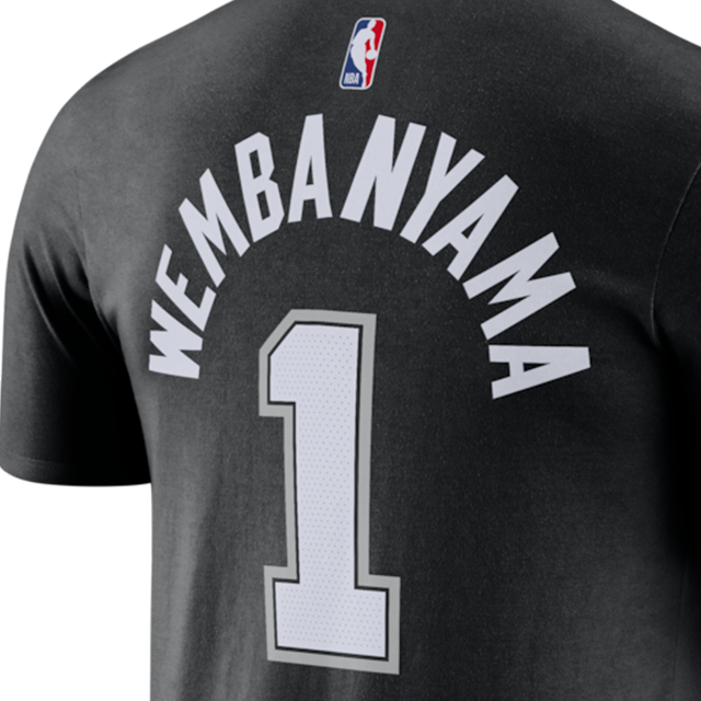 海外取寄 ビクター ウェンバンヤマモデル ナイキ Tシャツ 2025-26 CITY EDITION NAME&NUMBER T-SHIRT BLACK NIKE