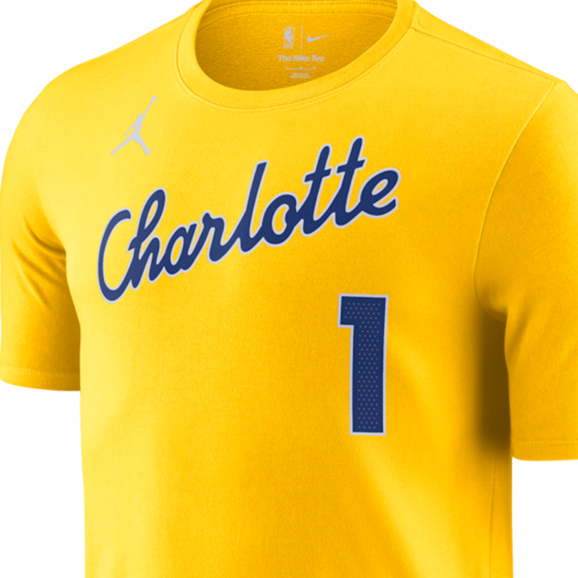 海外取寄 ラメロ ボールモデル ジョーダンブランド Tシャツ 2025-26 CITY EDITION NAME&NUMBER T-SHIRT YELLOW JORDAN BRAND