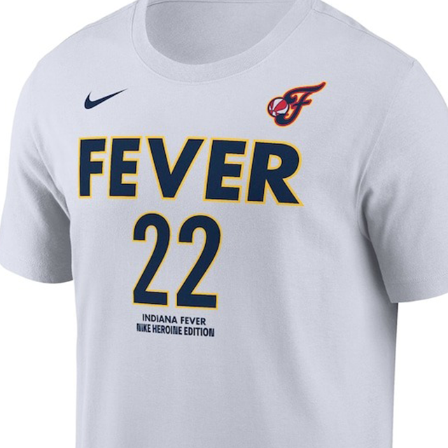 海外取寄 ケイトリン・クラークモデル ナイキ バスケ インディアナ フィーバー WNBA HEROINE EDITION NAME&NUMBER T-SHIRT WHITE