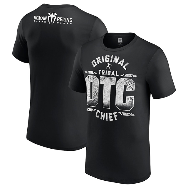 ローマン レインズモデル WWE AUTHENTIC Tシャツ OTC 10-STAR T-SHIRT BLACK