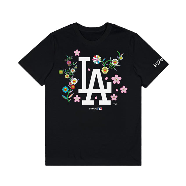 村上隆コラボ 海外取寄 Tシャツ ロサンゼルス ドジャース 2025 TAKASHI MURAKAMI + DODGERS T-SHIRT BLACK