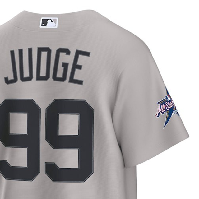 アーロン ジャッジモデル 海外取寄 ナイキ 2025 MLB オールスター レプリカユニフォーム 2025 MLB ALL-STAR GAME ROAD LIMITED REPLICA PLAYER JERSEY GRAY