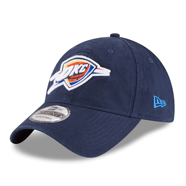 海外取寄 ニューエラ キャップ 9TWENTY オクラホマシティ サンダー 2025 NBA FINALS CHAMPIONS SIDE PATCH ADJUSTABLE CAP NAVY