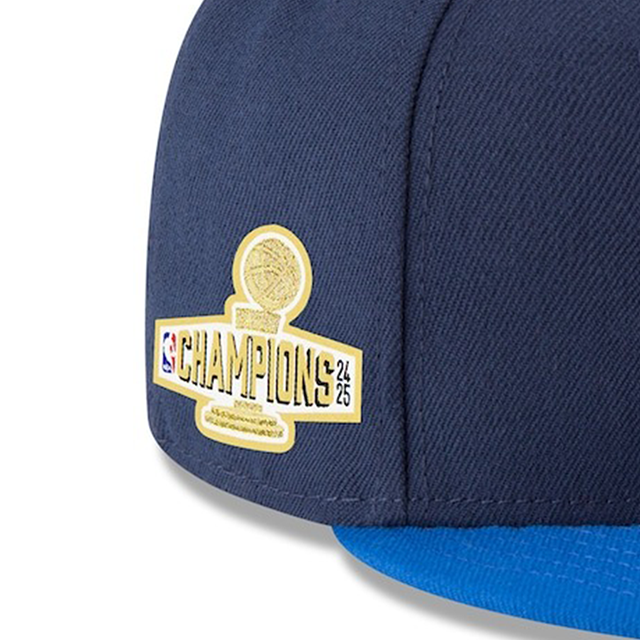 海外取寄 ニューエラ キャップ 9FIFTY オクラホマシティ サンダー 2025 NBA FINALS CHAMPIONS SIDE PATCH ADJUSTABLE CAP NAVY-BLUE
