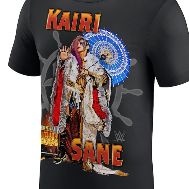 カイリ セインモデル 海外取寄 WWE AUTHENTIC Tシャツ WHEEL T-SHIRT BLACK