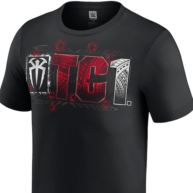 ローマン レインズモデル 海外取寄 WWE AUTHENTIC Tシャツ OTC 1 T-SHIRT BLACK