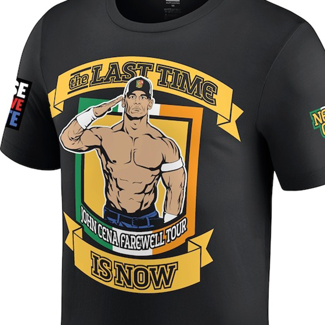 ジョン シナモデル 海外取寄 WWE AUTHENTIC Tシャツ FAREWELL TOUR 2025 DUBLIN T-SHIRT BLACK