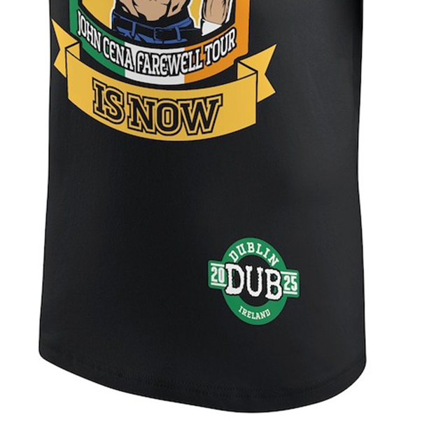 ジョン シナモデル 海外取寄 WWE AUTHENTIC Tシャツ FAREWELL TOUR 2025 DUBLIN T-SHIRT BLACK