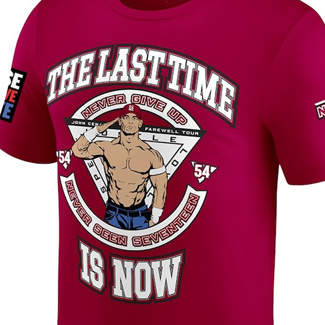 ジョン シナモデル WWE AUTHENTIC Tシャツ FAREWELL TOUR 2025 SPRINGFIELD T-SHIRT MAROON