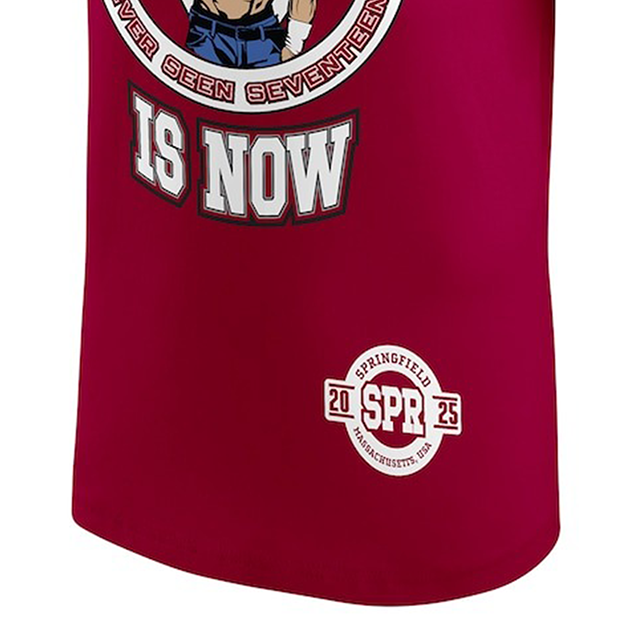 ジョン シナモデル WWE AUTHENTIC Tシャツ FAREWELL TOUR 2025 SPRINGFIELD T-SHIRT MAROON