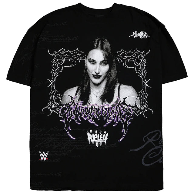 リア リプリーモデル 海外取寄 シビル レジーム WWE AUTHENTIC Tシャツ BOXY T-SHIRT BLACK