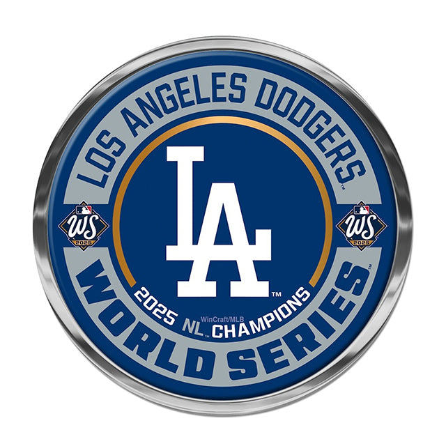 2025 ナショナルリーグチャンピオン 海外取寄 ウィンクラフト ロサンゼルス ドジャース 2025 NATIONAL LEAGUE CHAMPIONS DOMED METAL AUTO EMBLEM