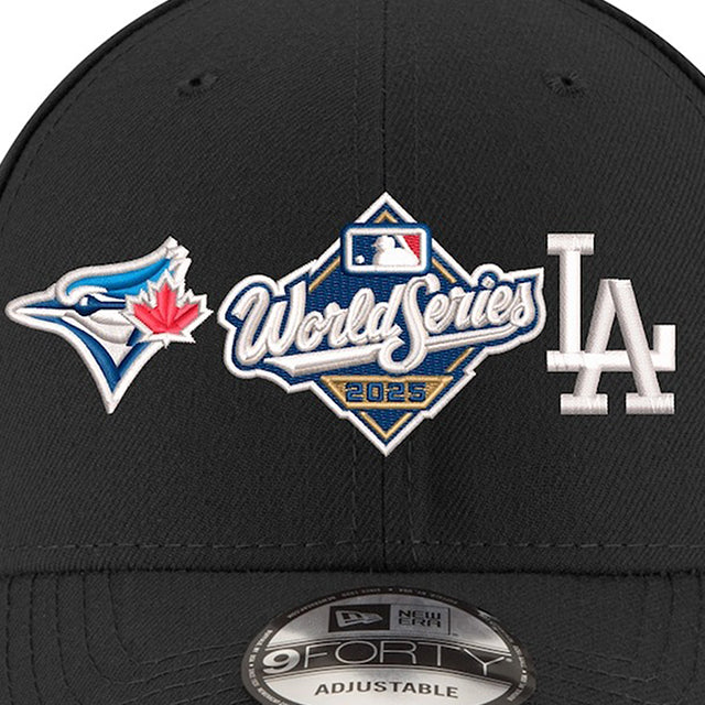 海外取寄 2025 ワールドシリーズモデル ニューエラ キャップ 9FORTY ロサンゼルス ドジャース vs トロント ブルージェイズ 2025 MLB WORLD SERIES ADJUSTABLE CAP BLACK