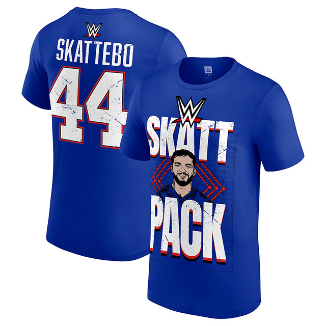 キャメロン スカッテボモデル 海外取寄 WWE AUTHENTIC Tシャツ CAM SKATTEBO T-SHIRT BLUE