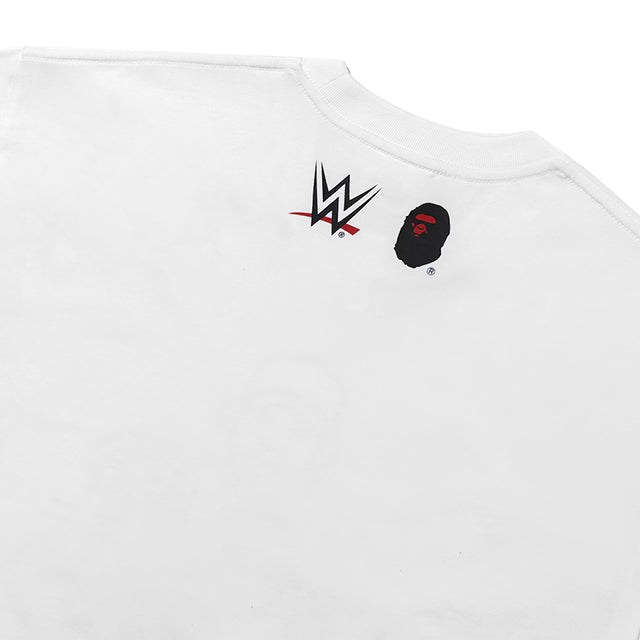 コーディ ローデスモデル 海外取寄 ア ベイシング エイプ WWE BABY MILO RELAXED Tシャツ BOXY T-SHIRT WHITE