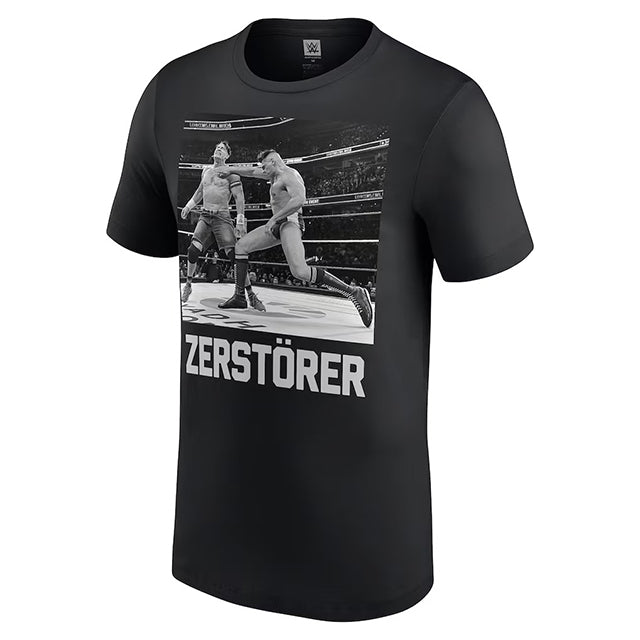 グンターモデル ジョン シナ引退試合 海外取寄 WWE AUTHENTIC Tシャツ ZERSTORER T-SHIRT BLACK