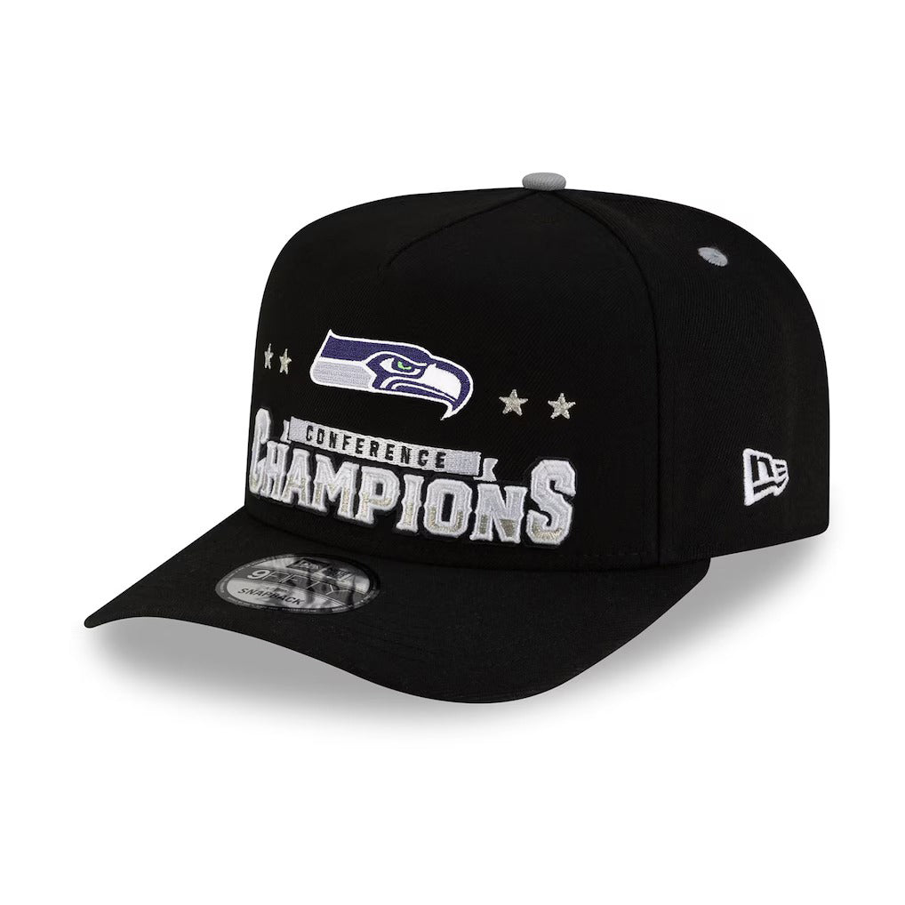 第60回スーパーボウル進出記念 海外取寄 ニューエラ 9FIFTY シアトル シーホークス NFL NFC CHAMPIONS LOCKER ROOM TROPHY COLLECTION A-FRAME SNAPBACK