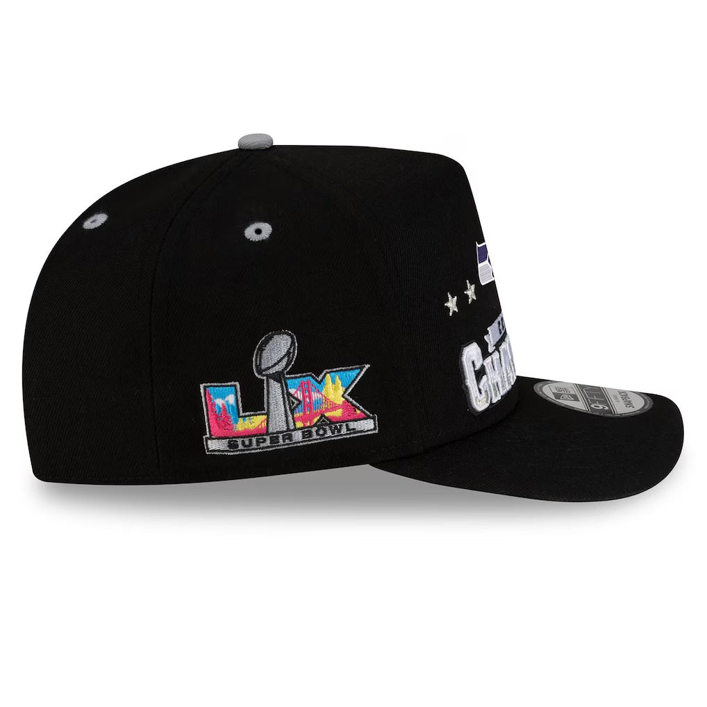 第60回スーパーボウル進出記念 海外取寄 ニューエラ 9FIFTY シアトル シーホークス NFL NFC CHAMPIONS LOCKER ROOM TROPHY COLLECTION A-FRAME SNAPBACK