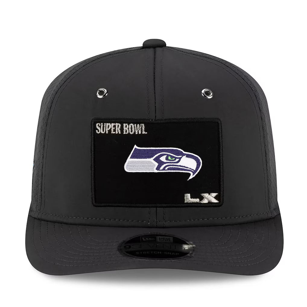 第60回スーパーボウル進出記念 海外取寄 ニューエラ 9SEVENTY シアトル シーホークス NFL OPENING NIGHT SNAPBACK CHARCOAL
