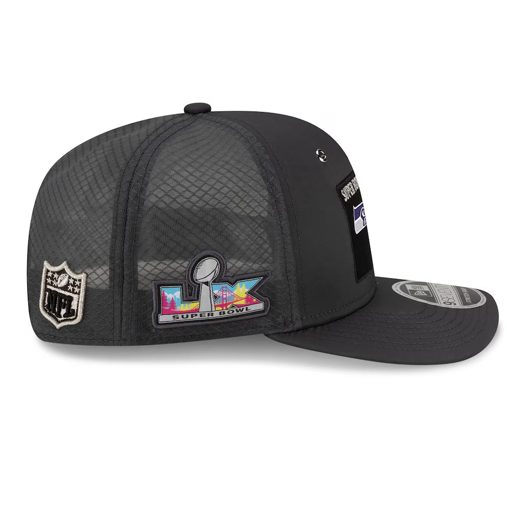 第60回スーパーボウル進出記念 海外取寄 ニューエラ 9SEVENTY シアトル シーホークス NFL OPENING NIGHT SNAPBACK CHARCOAL