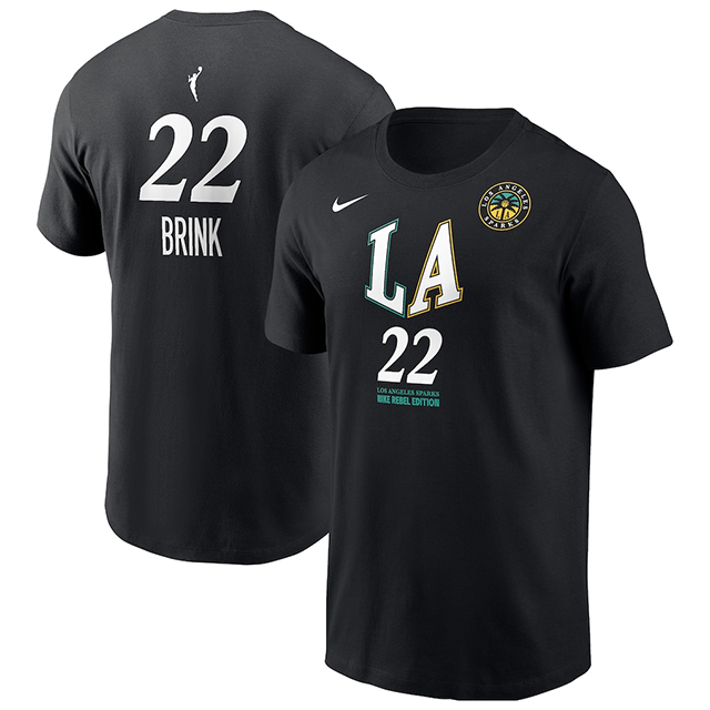 海外取寄 キャメロン・ブリンクモデル ナイキ バスケ ロサンゼルス スパークス WNBA NAME&NUMBER REBEL EDITION T-SHIRT BLACK