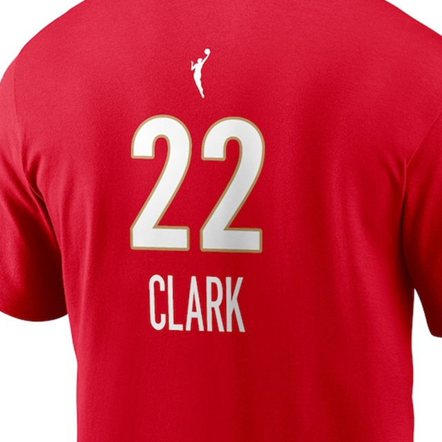 海外取寄 ケイトリン・クラークモデル ナイキ バスケ インディアナ フィーバー WNBA NAME&NUMBER REBEL EDITION T-SHIRT RED