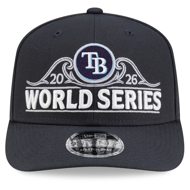 ア・リーグ優勝記念ロッカールームモデル 海外取寄 ニューエラキャップ タンパベイ レイズ 9SEVENTY 2026 AMERICAN LEAGUE CHAMPIONS LOCKER ROOM SNAPBACK CAP CHARCOAL