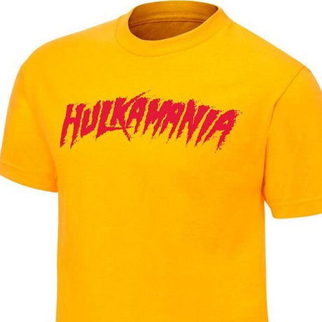 ハルク ホーガンモデル 海外取寄 WWE AUTHENTIC Tシャツ HULKAMANIA T-SHIRT YELLOW