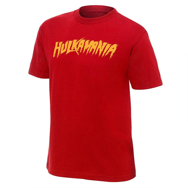 ハルク ホーガンモデル 海外取寄 WWE AUTHENTIC Tシャツ HULKAMANIA T-SHIRT RED