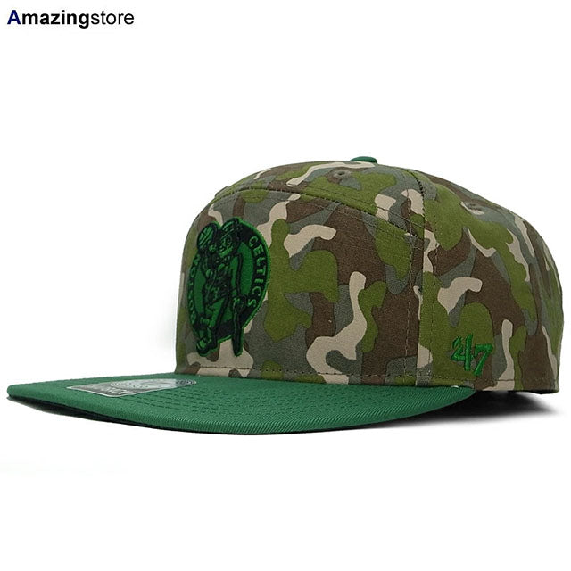 47BRAND ボストン セルティックス スナップバック CHENY CAMPER SNAPBACK WOODLAND CAMO-GREEN
