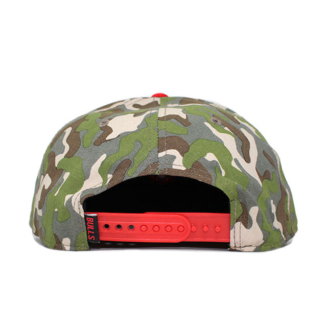 47BRAND シカゴ ブルズ スナップバック CHENY CAMPER SNAPBACK WOODLAND CAMO-RED