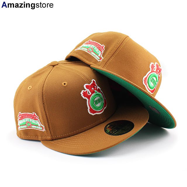 ニューエラ キャップ 59FIFTY シカゴ カブス MLB WRIGLEY FIELD PATCH FITTED CAP TAN