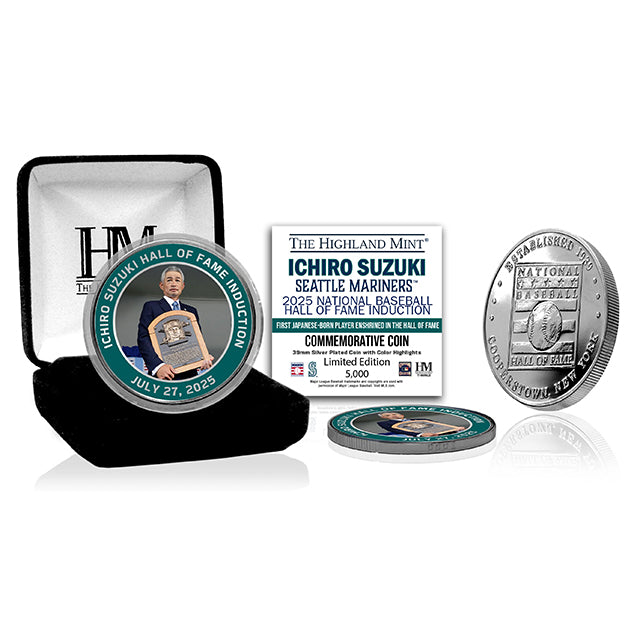 イチローモデル 海外取寄 HALL OF FAME 記念コイン シアトル マリナーズ 2025 BASEBALL HOF INDUCTION COLOR SILVER COIN