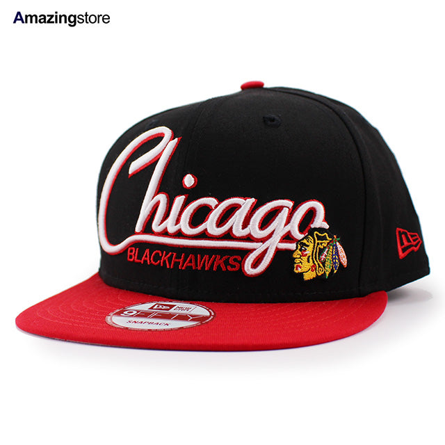 ニューエラ キャップ 9FIFTY シカゴ ブラックホークス NHL 2T CHARZ SNAPBACK CAP BLACK RED NEW ERA CHICAGO BLACKHAWKS