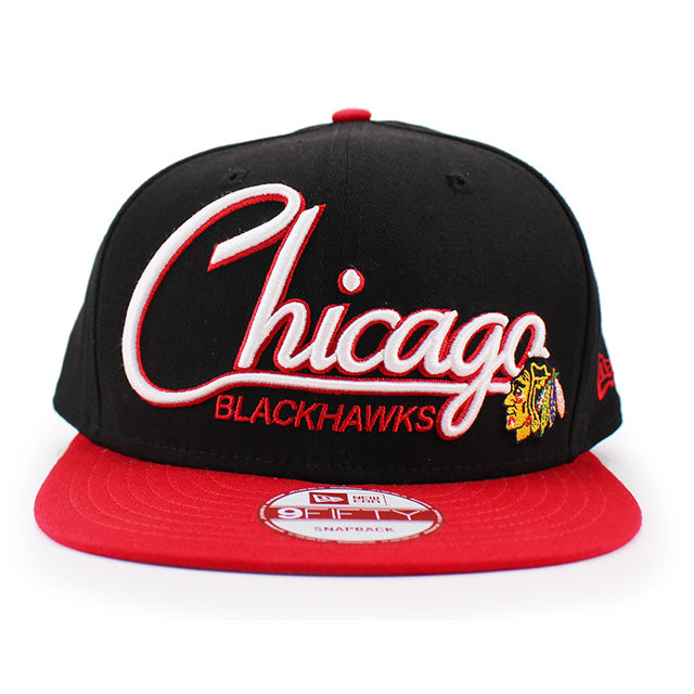 ニューエラ キャップ 9FIFTY シカゴ ブラックホークス NHL 2T CHARZ SNAPBACK CAP BLACK RED NEW ERA CHICAGO BLACKHAWKS
