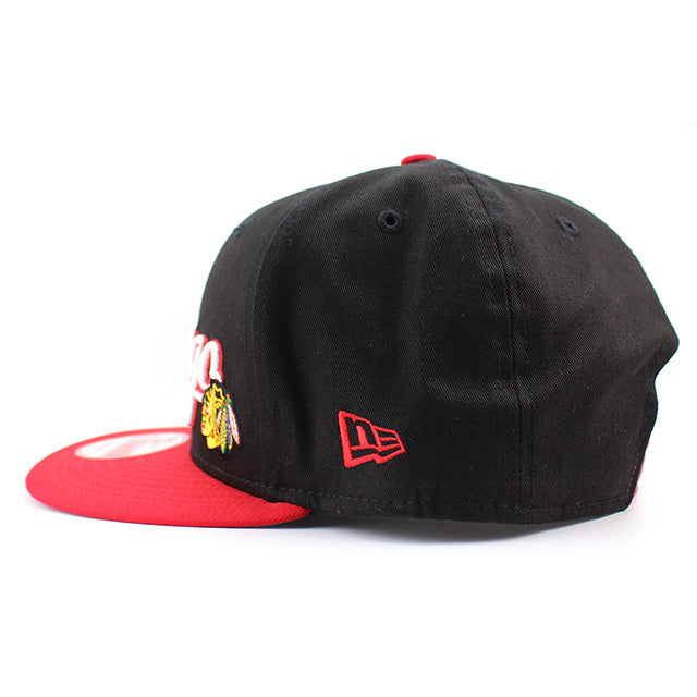 ニューエラ キャップ 9FIFTY シカゴ ブラックホークス NHL 2T CHARZ SNAPBACK CAP BLACK RED NEW ERA CHICAGO BLACKHAWKS
