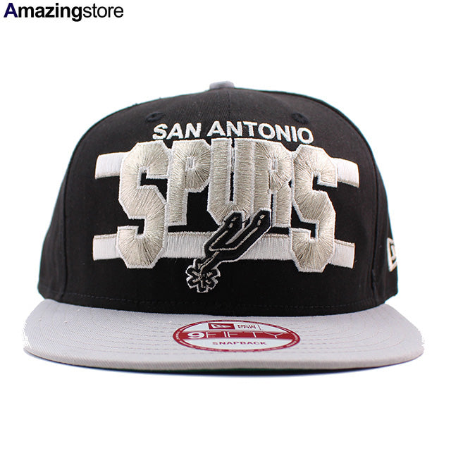 ニューエラ キャップ 9FIFTY サンアントニオ スパーズ NBA WORDSTRIPE SNAPBACK CAP BLACK GREY