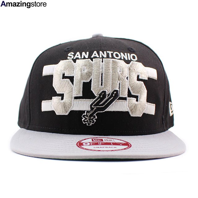 ニューエラ キャップ 9FIFTY サンアントニオ スパーズ NBA WORDSTRIPE SNAPBACK CAP BLACK GREY