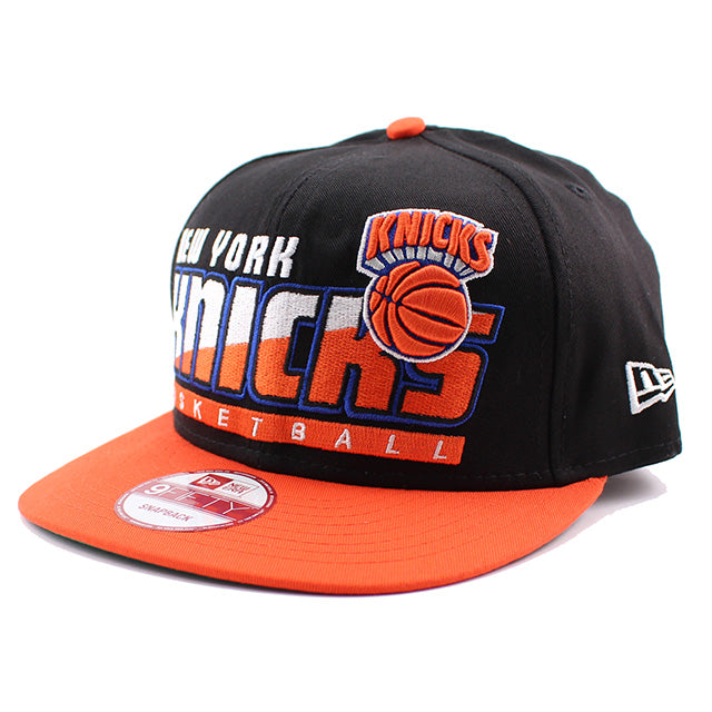 ニューエラ キャップ 9FIFTY ニューヨーク ニックス NBA SLICE-N-DICE SNAPBACK CAP BLACK ORANGE